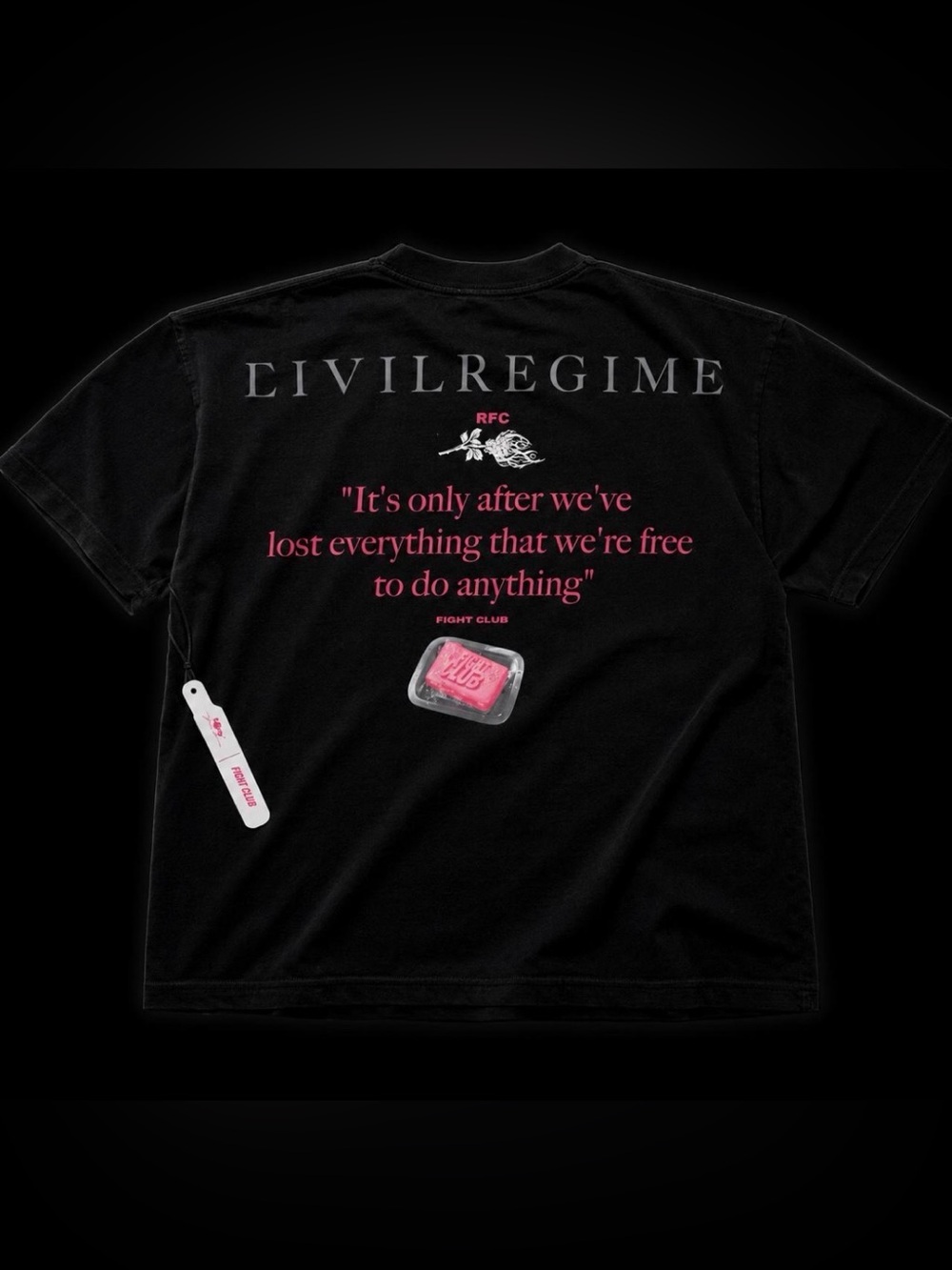 Civil Regime × Fight Club "Danger to Myself" Oversized Tee - XL - NWT
